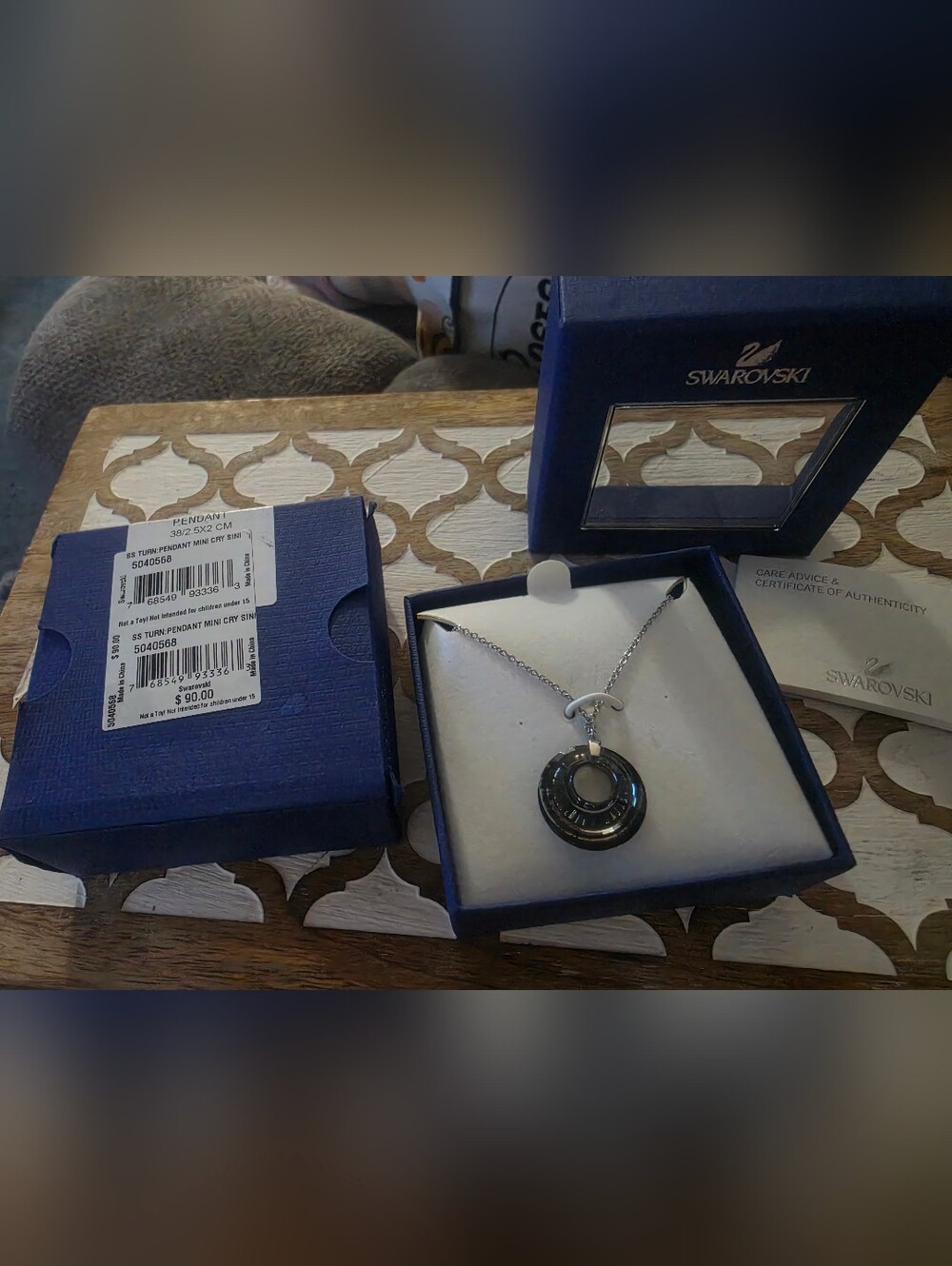 Swarovski Crystal Turn Mini Pendant Necklace